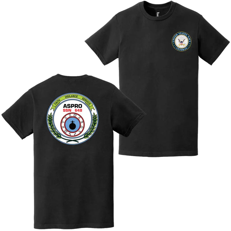 USS Aspro (SSN-648) U.S. Navy Veteran T-Shirt