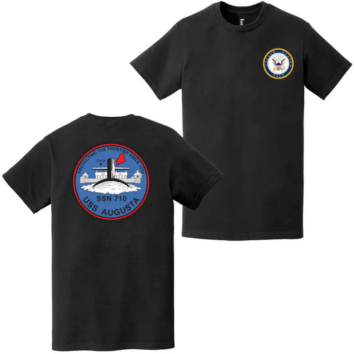 USS Augusta (SSN-710) Double-Sided Logo T-Shirt Tactically Acquired   