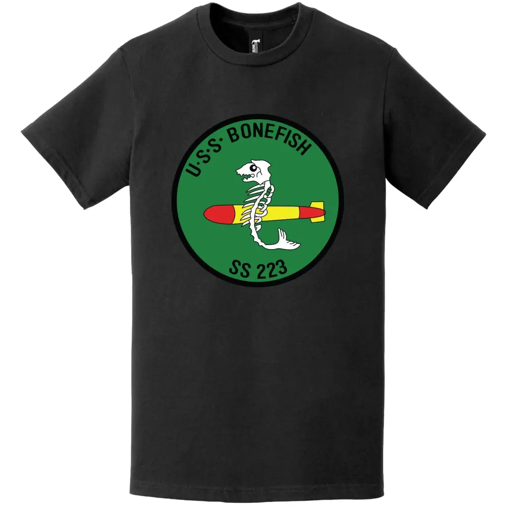 USS Bonefish (SS-223) Gato-class Submarine Logo T-Shirt Tactically Acquired   