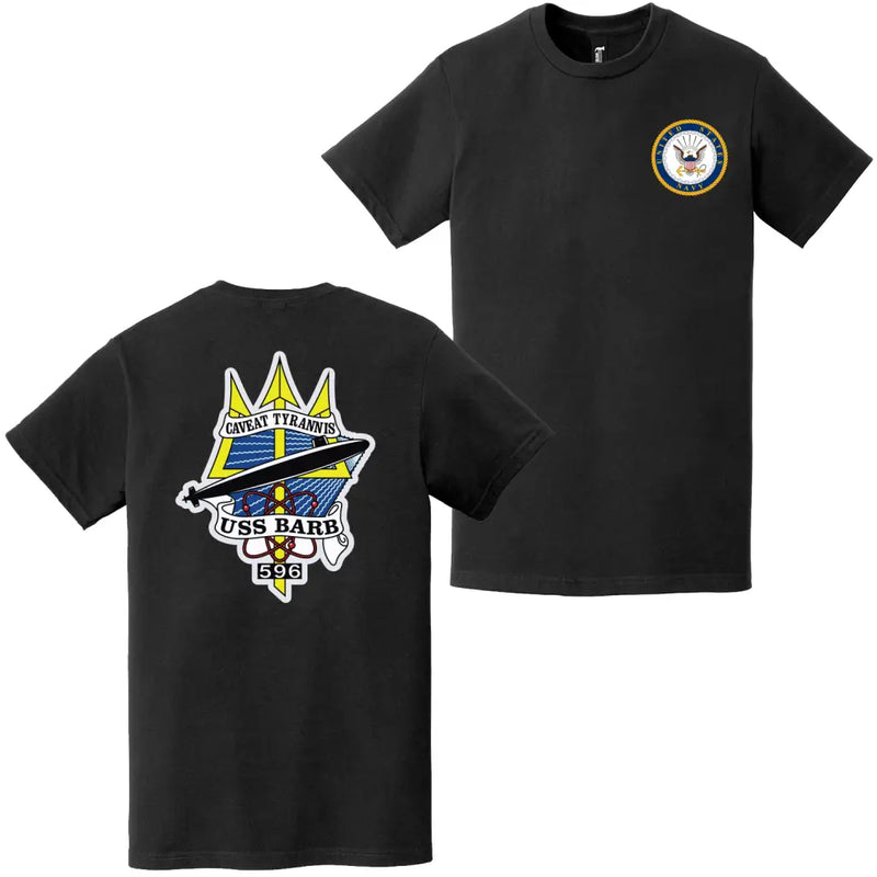 USS Barb (SSN-596) Double-Sided Logo T-Shirt