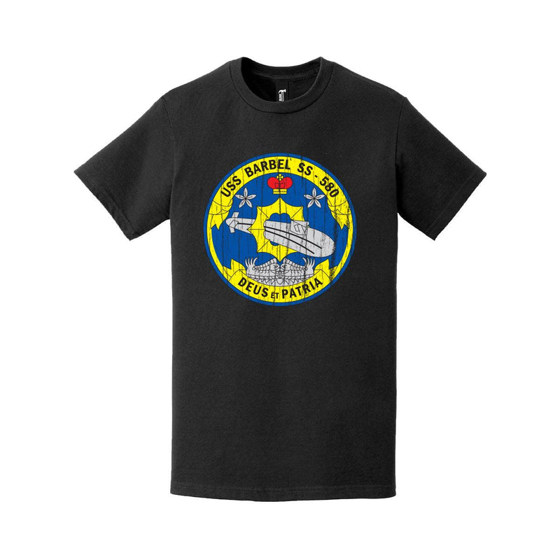 Distressed USS Barbel (SS-580) Logo T-Shirt