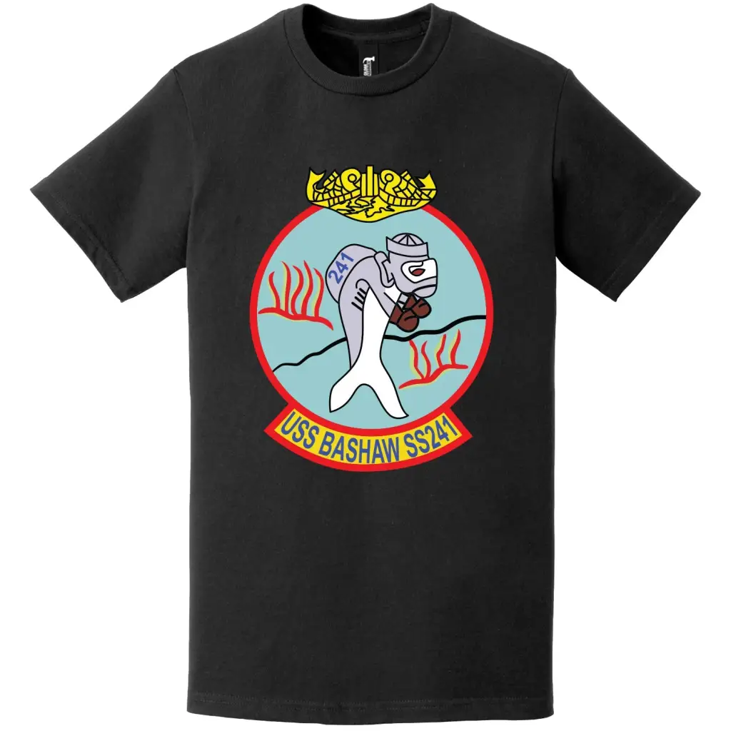 USS Bashaw (SS-241) Gato-class Submarine Logo T-Shirt Tactically Acquired   