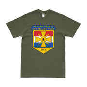 USS Belleau Wood (LHA-3) Emblem T-Shirt Tactically Acquired Military Green Distressed Small