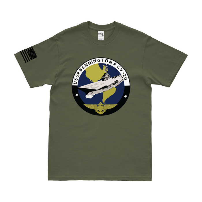 USS Bennington (CV-20) T-Shirt Tactically Acquired Military Green Small 