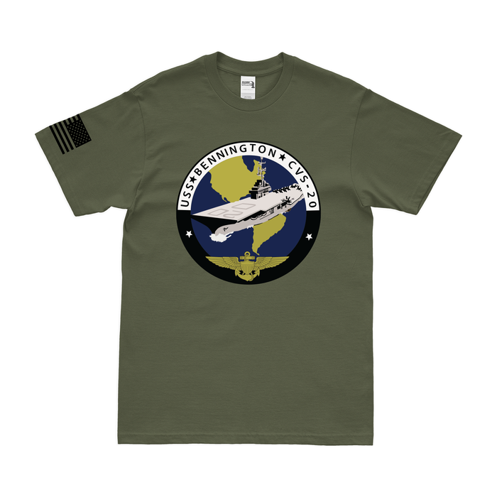 USS Bennington (CVS-20) T-Shirt Tactically Acquired Military Green Small 