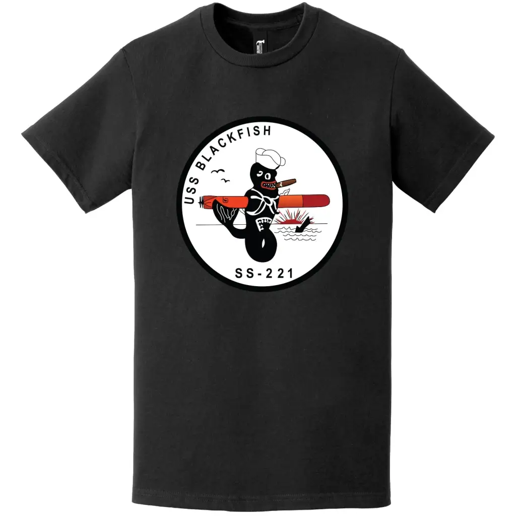 USS Blackfish (SS-221) Gato-class Submarine Logo T-Shirt Tactically Acquired   