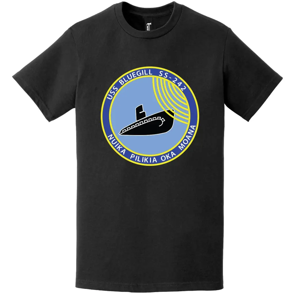 USS Bluegill (SS-242) Gato-class Submarine Logo T-Shirt Tactically Acquired   