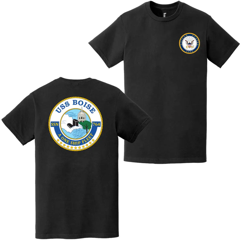 USS Boise (SSN-764) Double-Sided Logo T-Shirt