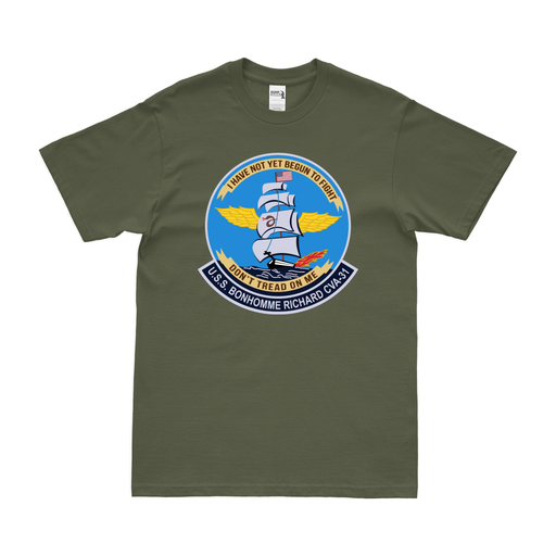 USS Bonhomme Richard (CVA-31) T-Shirt Tactically Acquired Military Green Clean Small