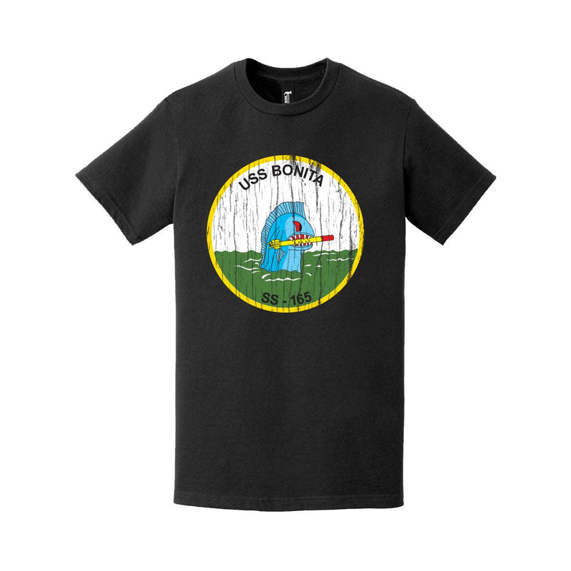 Distressed USS Bonita (SS-165) Logo Crest T-Shirt