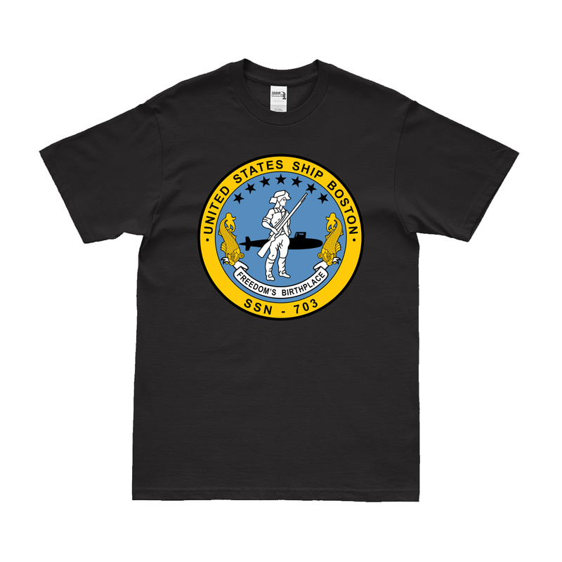 USS Boston (SSN-703) Submarine Logo Emblem T-Shirt