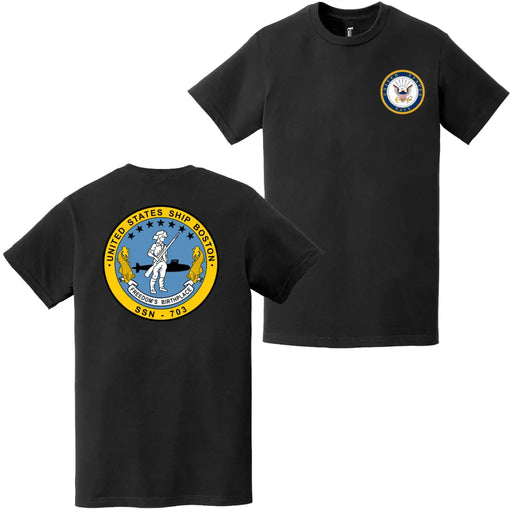 USS Boston (SSN-703) Double-Sided Logo T-Shirt Tactically Acquired   