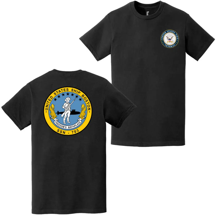 USS Boston (SSN-703) U.S. Navy Veteran T-Shirt Tactically Acquired   