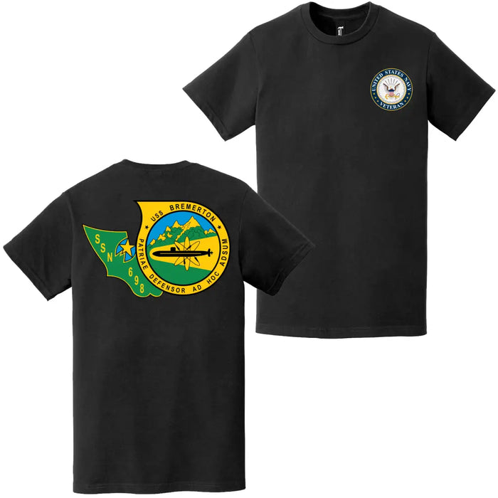 USS Bremerton (SSN-698) U.S. Navy Veteran T-Shirt Tactically Acquired   