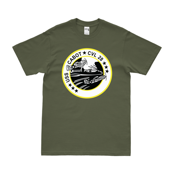 USS Cabot (CVL-28) T-Shirt Tactically Acquired Military Green Clean Small