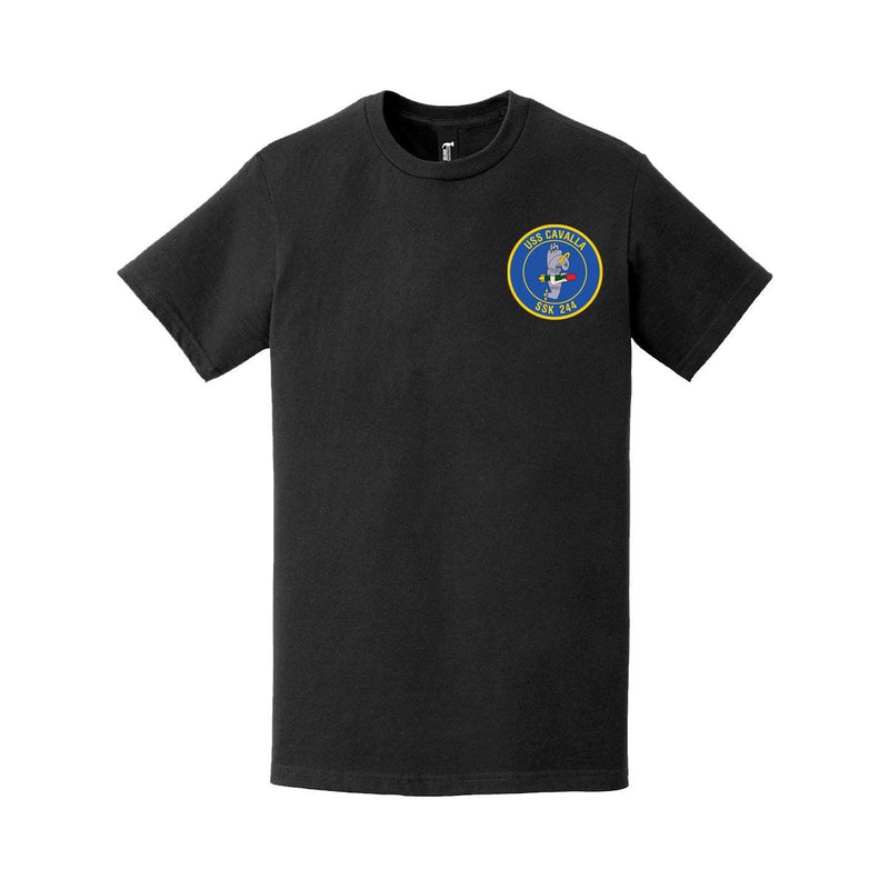 USS Cavalla (SSK-244) Left Chest Logo T-Shirt