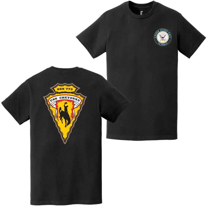 USS Cheyenne (SSN-773) U.S. Navy Veteran T-Shirt