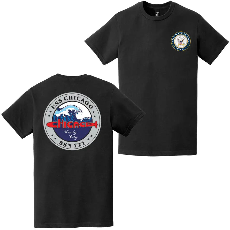 USS Chicago (SSN-721) U.S. Navy Veteran T-Shirt