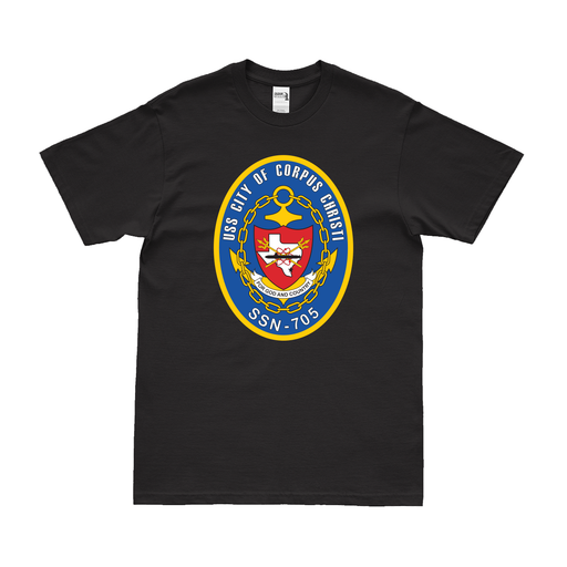 USS City of Corpus Christi (SSN-705) Submarine Logo T-Shirt Tactically Acquired Small Black 