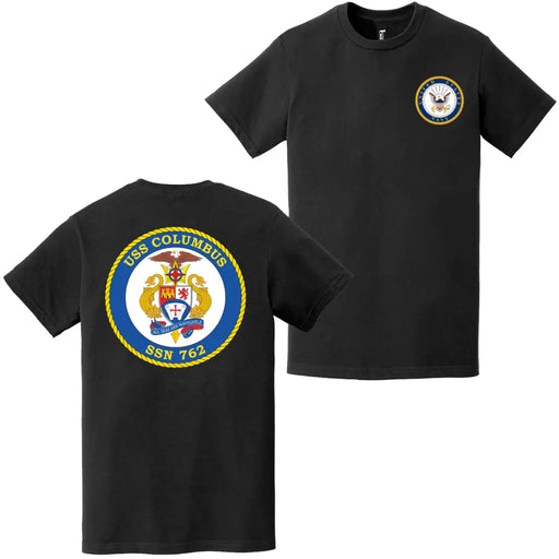 USS Columbus (SSN-762) Double-Sided Logo T-Shirt Tactically Acquired   