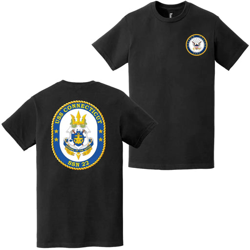 USS Connecticut (SSN-22) Double-Sided Logo T-Shirt Tactically Acquired   