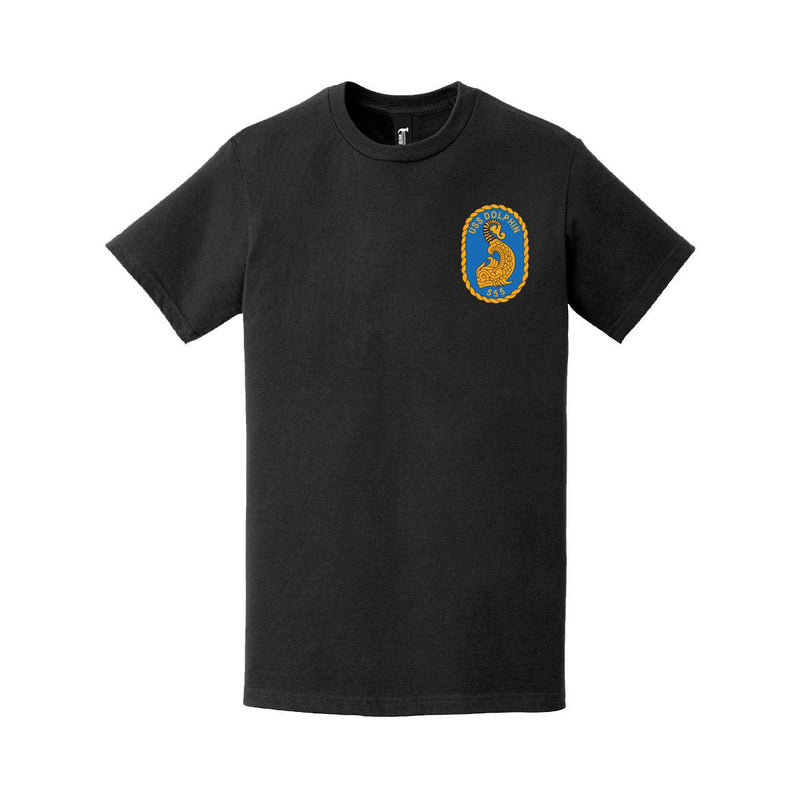 USS Dolphin (AGSS-555) Left Chest Logo T-Shirt