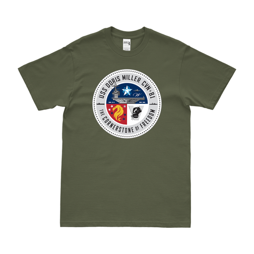 USS Doris Miller (CVN-81) T-Shirt Tactically Acquired Military Green Clean Small