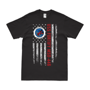 USS Fortify (MSO-446) American Flag T-Shirt Tactically Acquired Small Black 