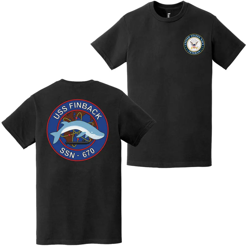 USS Finback (SSN-670) U.S. Navy Veteran T-Shirt
