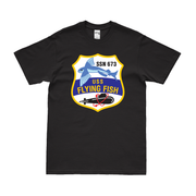 USS Flying Fish (SSN-673) Submarine Logo T-Shirt Tactically Acquired Small Black 