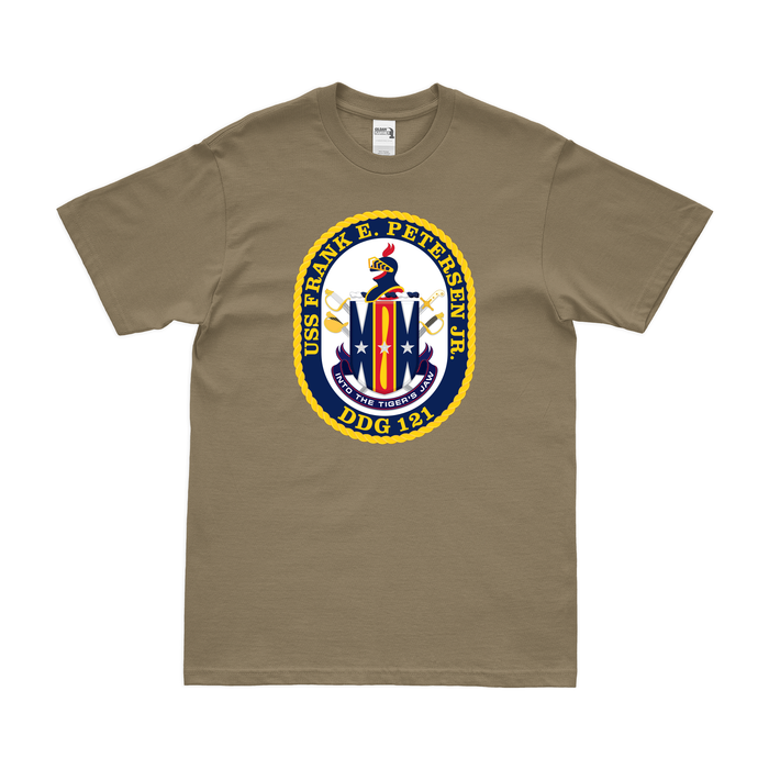 USS Frank E. Petersen Jr. (DDG-121) T-Shirt Tactically Acquired Coyote Brown Small 