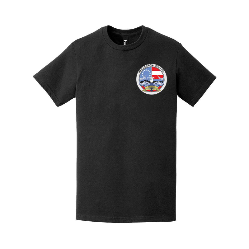 USS Georgia (SSGN-729) Left Chest Logo T-Shirt
