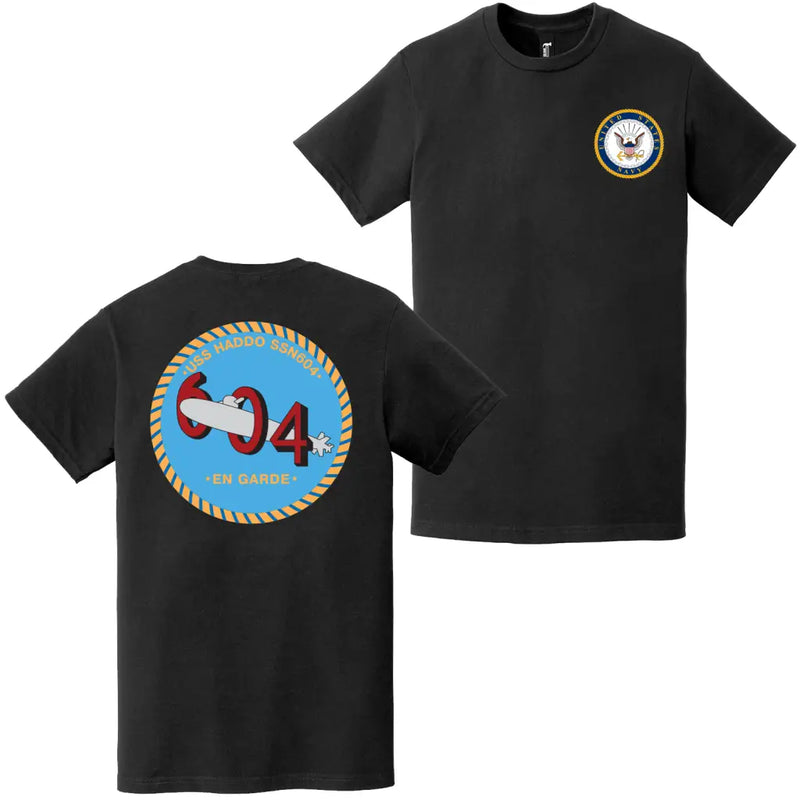 USS Haddo (SSN-604) Double-Sided Logo T-Shirt