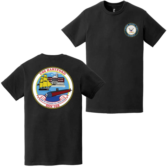 USS Hartford (SSN-768) U.S. Navy Veteran T-Shirt Tactically Acquired   