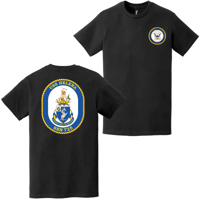 USS Helena (SSN-725) Double-Sided Logo T-Shirt
