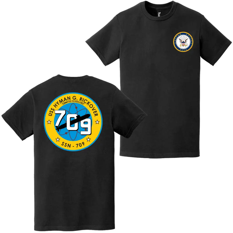 USS Hyman G. Rickover (SSN-709) Double-Sided Logo T-Shirt