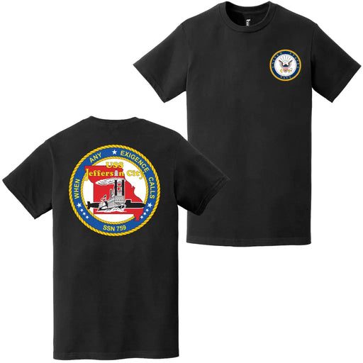 USS Jefferson City (SSN-759) Double-Sided Logo T-Shirt Tactically Acquired   