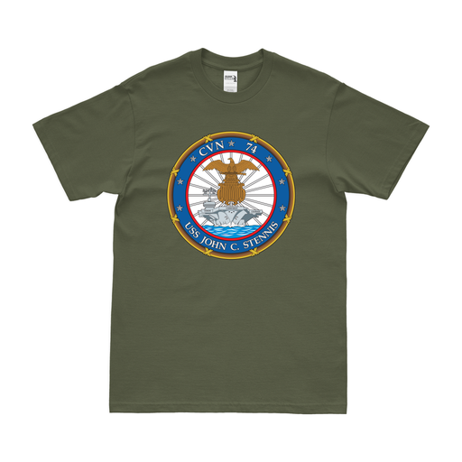 USS John C. Stennis (CVN-74) T-Shirt Tactically Acquired Military Green Clean Small