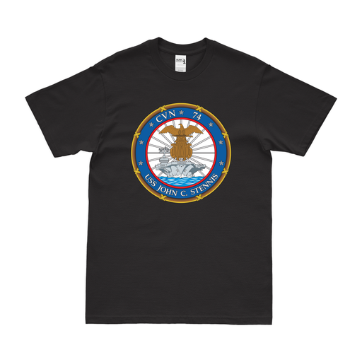 USS John C. Stennis (CVN-74) T-Shirt Tactically Acquired Black Clean Small