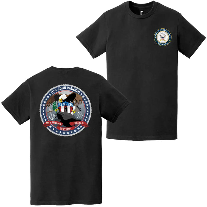 USS John Warner (SSN-785) U.S. Navy Veteran T-Shirt Tactically Acquired   