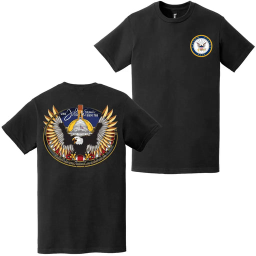 USS John Warner (SSN-785) Double-Sided Logo T-Shirt Tactically Acquired   