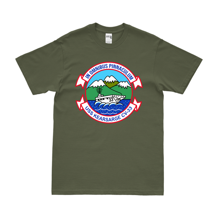 USS Kearsarge (CV-33) T-Shirt Tactically Acquired Military Green Clean Small