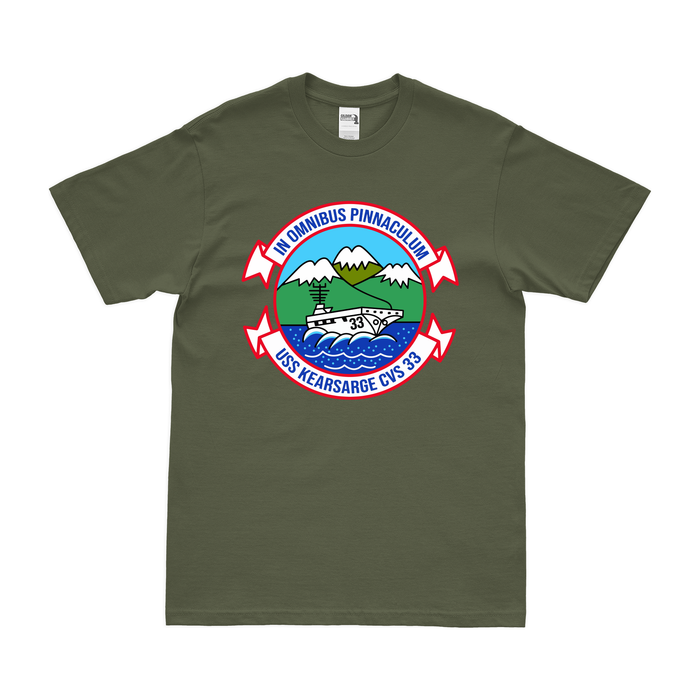 USS Kearsarge (CVS-33) T-Shirt Tactically Acquired Military Green Clean Small