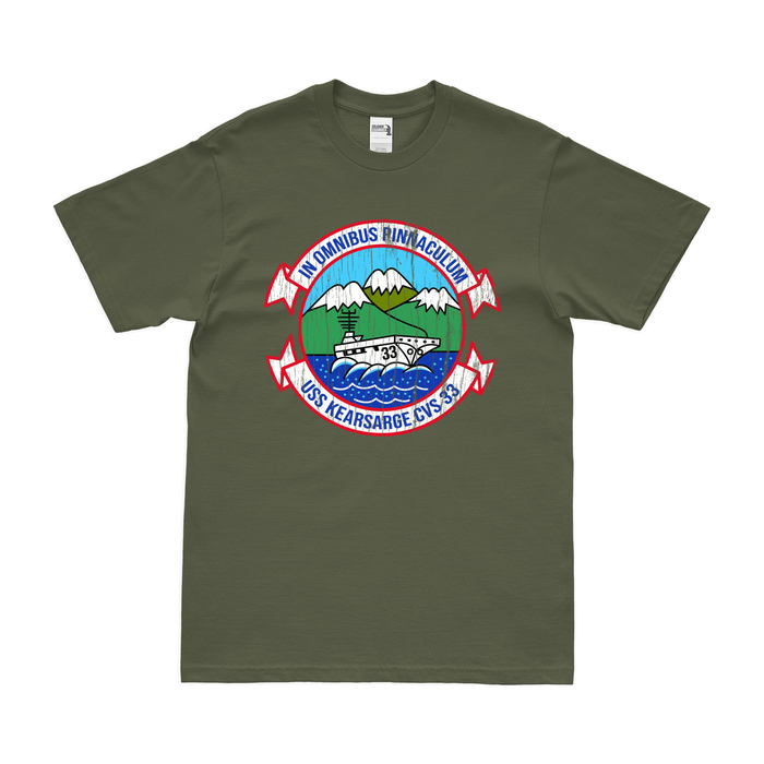 USS Kearsarge (CVS-33) T-Shirt Tactically Acquired Military Green Distressed Small