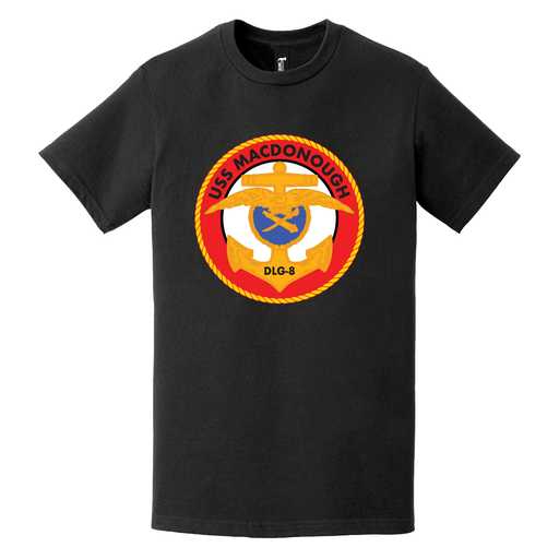 USS Macdonough (DLG-8) Logo Emblem Crest T-Shirt Tactically Acquired   