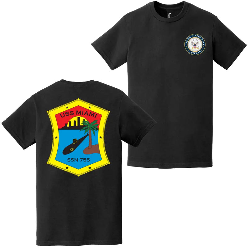 USS Miami (SSN-755) U.S. Navy Veteran T-Shirt