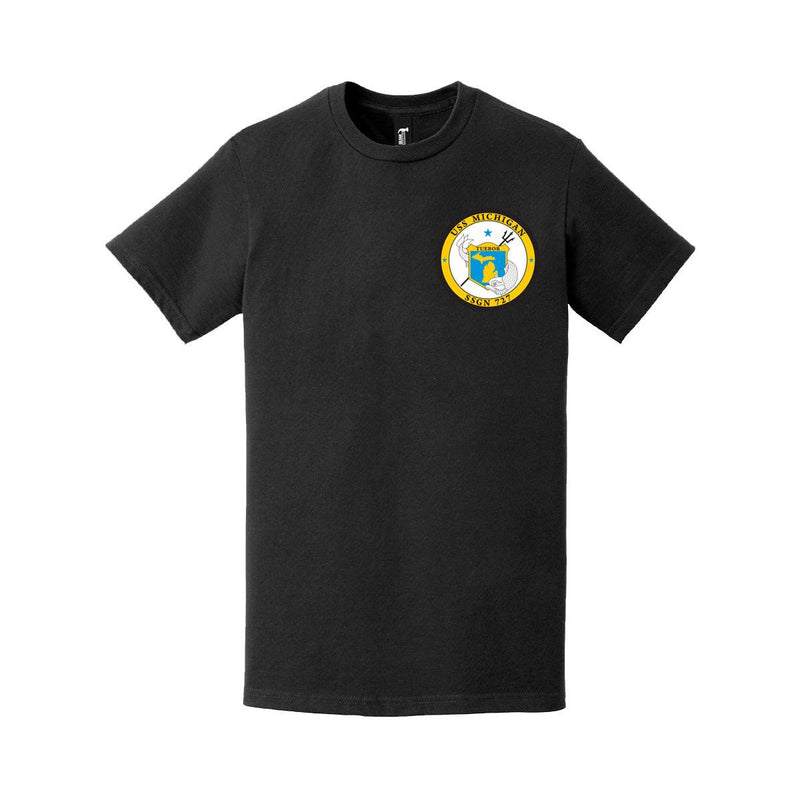 USS Michigan (SSGN-727) Left Chest Logo T-Shirt