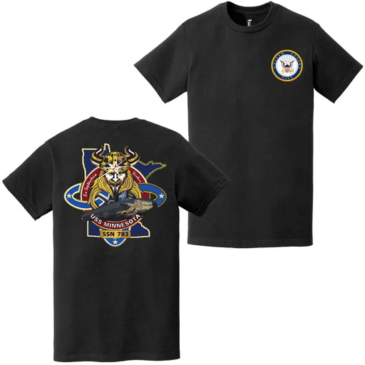 USS Minnesota (SSN-783) Double-Sided Logo T-Shirt Tactically Acquired   