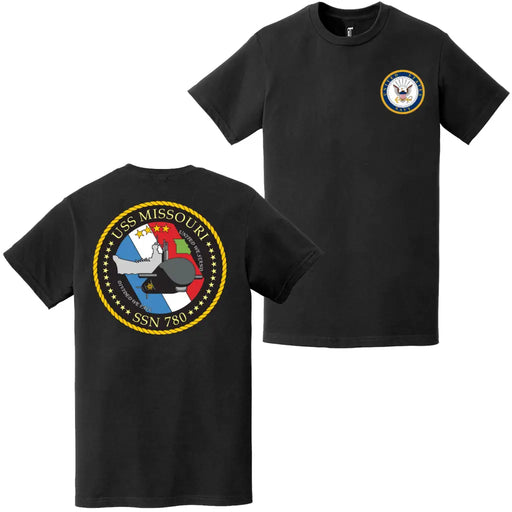 USS Missouri (SSN-780) Double-Sided Logo T-Shirt Tactically Acquired   