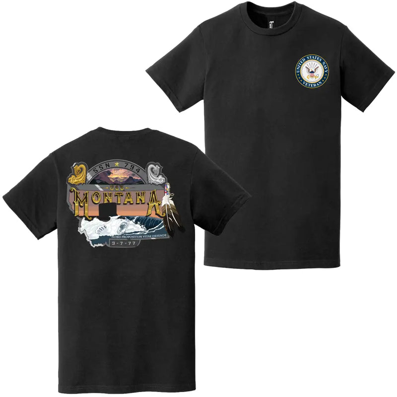 USS Montana (SSN-794) U.S. Navy Veteran T-Shirt